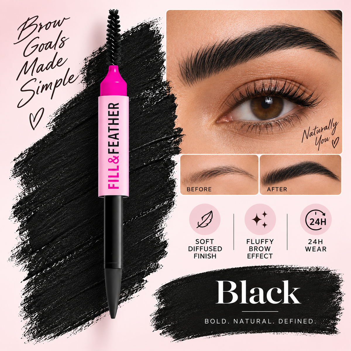 2-in-1 Brow Powder Pen – Fuller, Soft-Defined Brows in Seconds