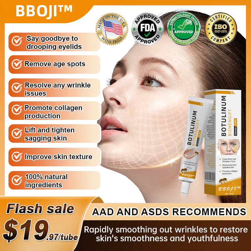 👨‍⚕️💐Made and Shipped from the USA✅ BBOJI™ Botulinum Bienengift Wrinkle Removal Cream-Last Day Promotion 70% OFF