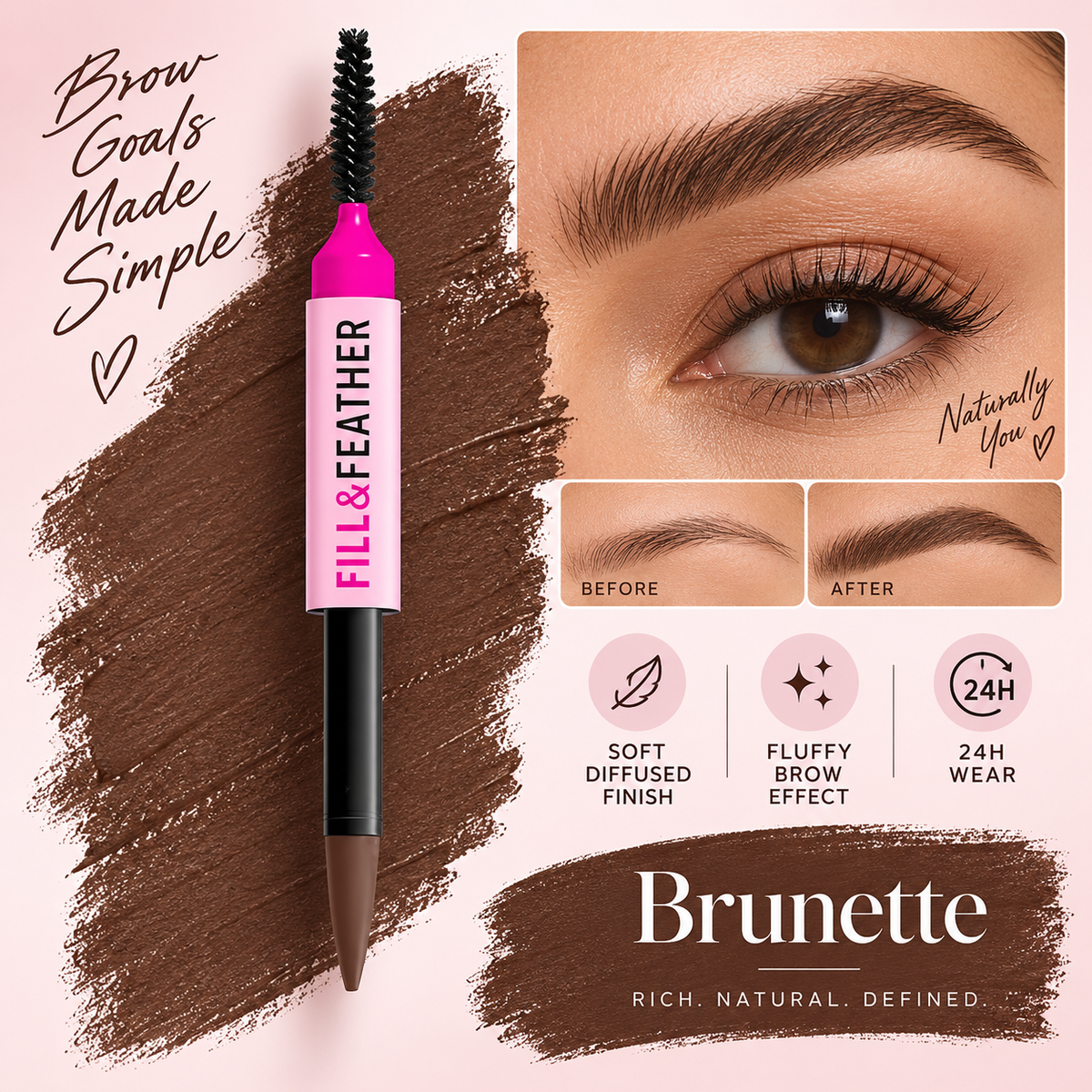 2-in-1 Brow Powder Pen – Fuller, Soft-Defined Brows in Seconds