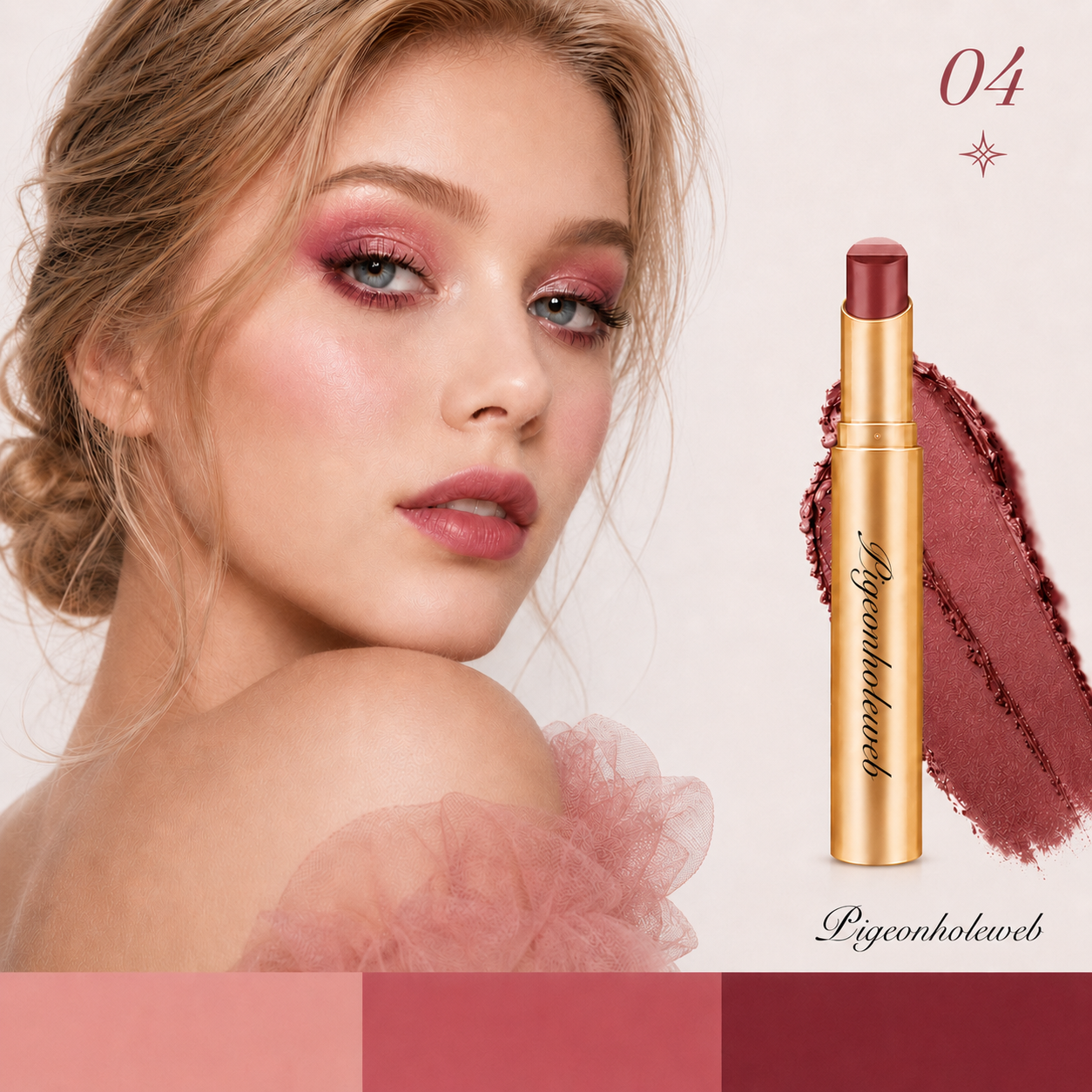 3-Color Eyeshadow Stick - One-Swipe Shimmer Glow For Effortless Eye Makeup