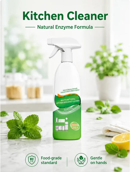 Natural Enzyme Kitchen Cleaner Spray – Fast Grease & Grime Remover