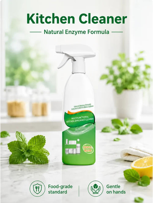 Natural Enzyme Kitchen Cleaner Spray – Fast Grease & Grime Remover