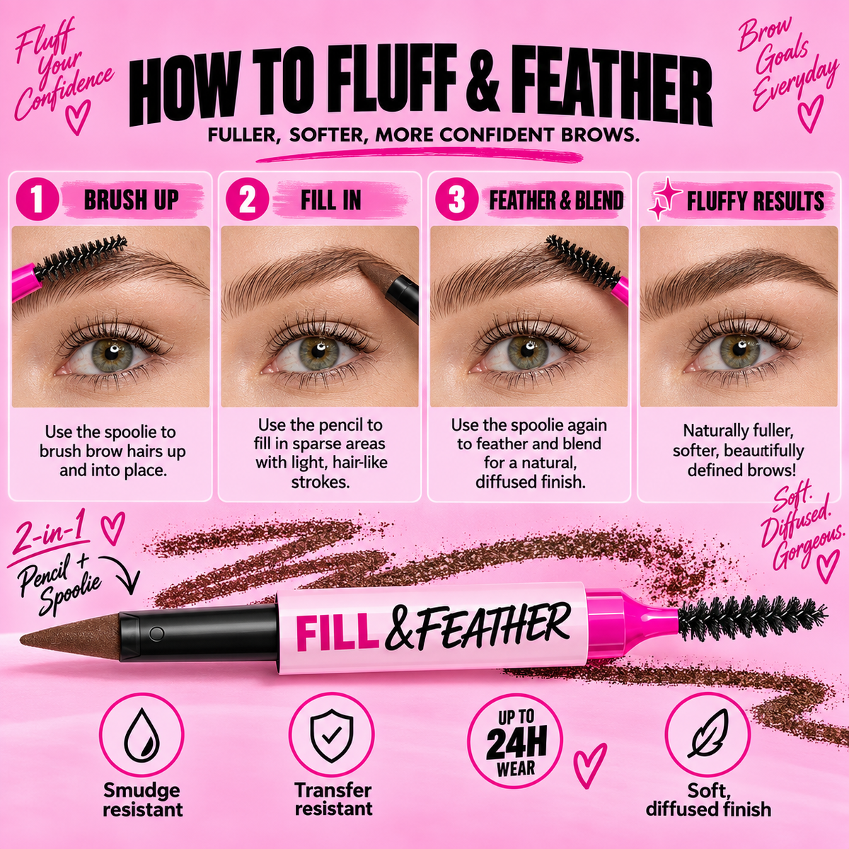 2-in-1 Brow Powder Pen – Fuller, Soft-Defined Brows in Seconds