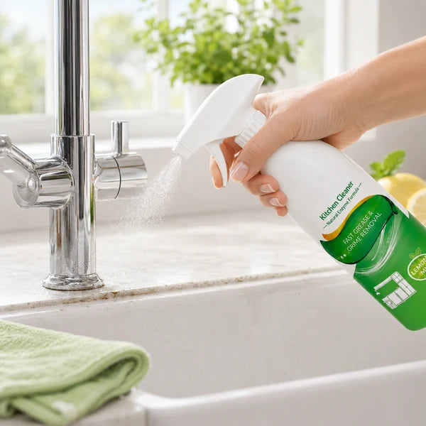 Natural Enzyme Kitchen Cleaner Spray – Fast Grease & Grime Remover