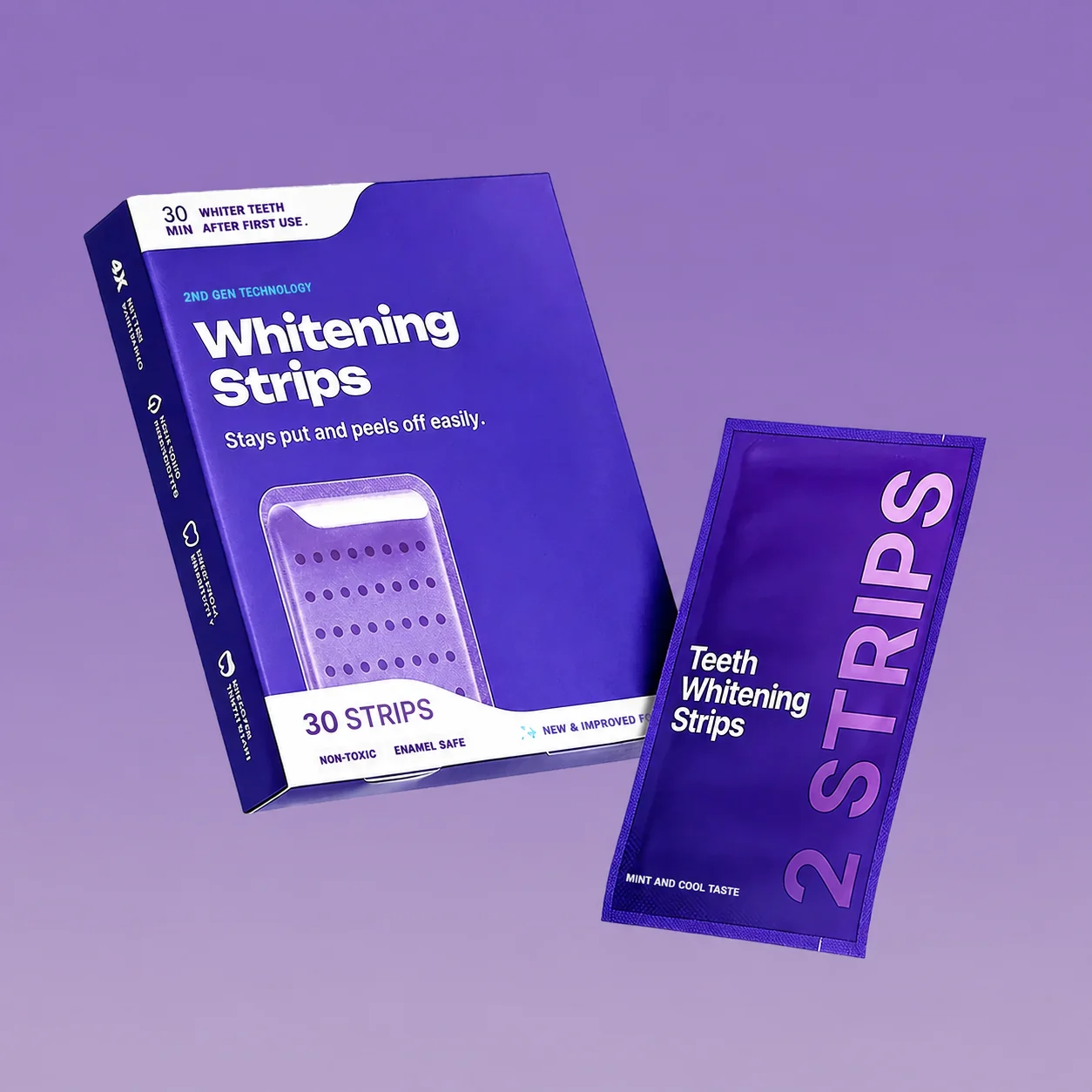 14 Whitening Strips – (Enough for 1 Week)